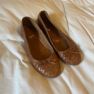 Woven Leather Ballet Flats